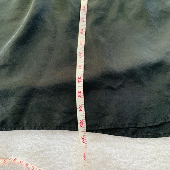 Madewell Drawstring Racerback 100% Silk Daybreak Dress in Black | Size 10 - Picture 2 of 8